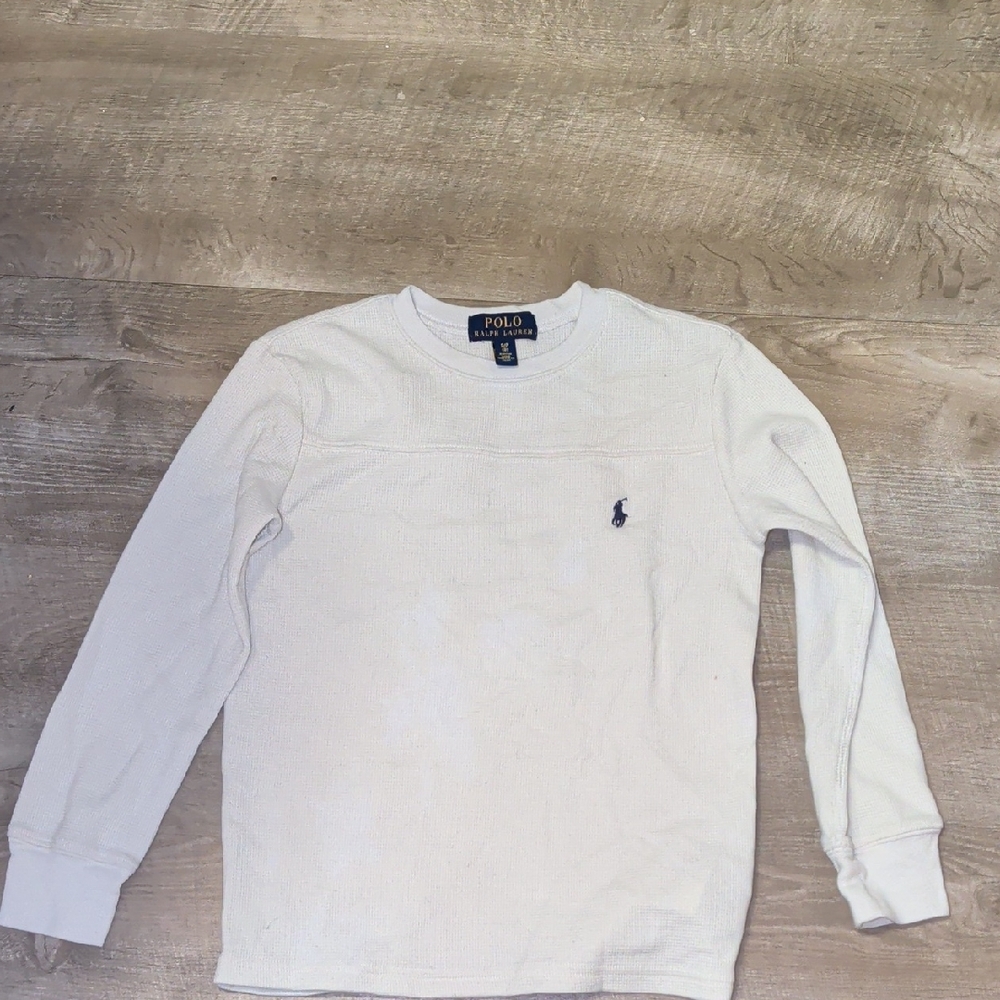 Polo by Ralph Lauren Men's Cream Long Sleeve Tee
